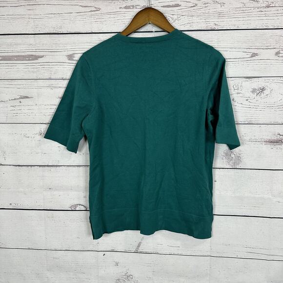 Pendleton Sweater Womens Large Blue Green Silk Blend Button Career Cardigan Knit - Picture 5 of 13